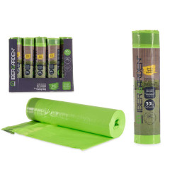 BOLSA BASURA AUTOCIERRE PERFUMADA 30L 15UDS VERDE