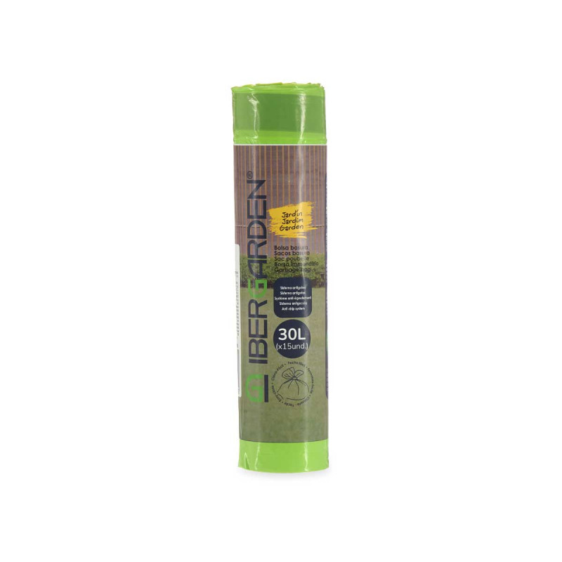SCENTED SELF-SEALABLE RUBBISH BAG 30L 15 PCS GREEN