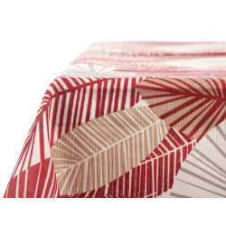 NATTE TOILE ANTITACHE 140X180CM FEUILLES GRENAT