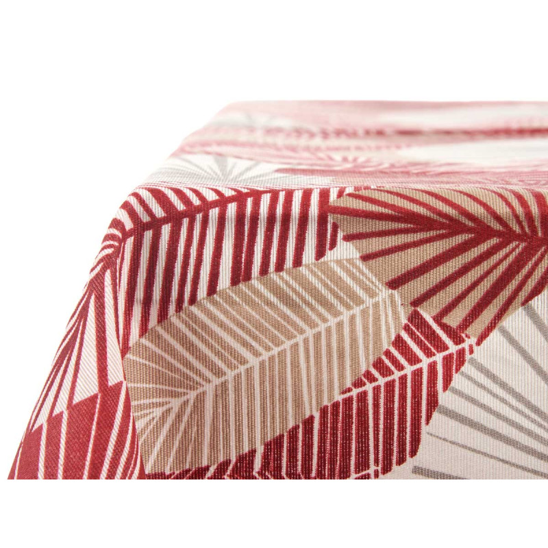 TOVAGLIA TELA ANTIMACCHIE 140X180CM FOGLIE GRANATA