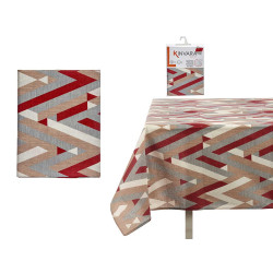 TOALHA MESA LONA ANTIMANCH 140X180CM RISCAS GRENÁ