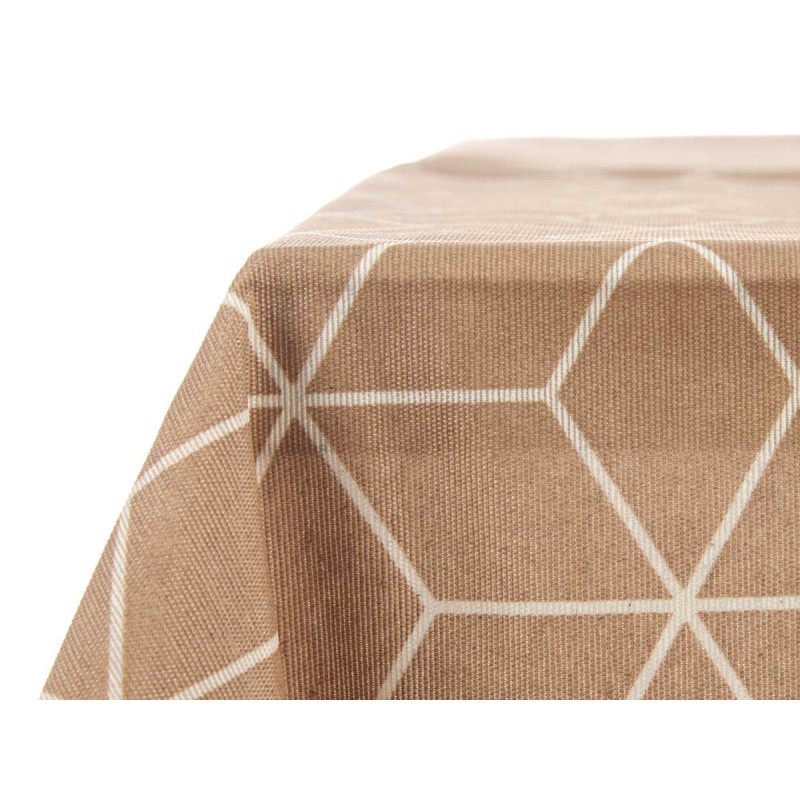 TOALHA MESA LONA ANTIMANCH 140X180CM ABSTRA BEGE 