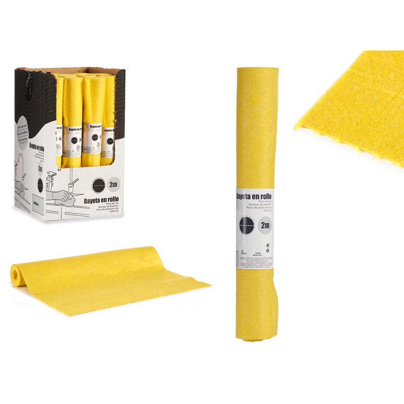 RULLO STROFINACCIO SOFFICE 2M CON PRETAGLIO GIALLO