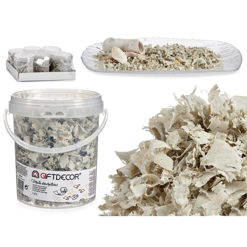 CONTENITORE TRUCIOLO DECORATIVO GRIGIO CHIARO
