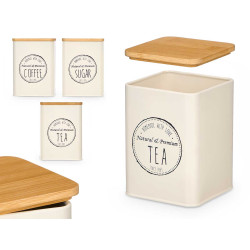 BARATTOLO TAPPO BAMBU 3 MODELLI CREMA
