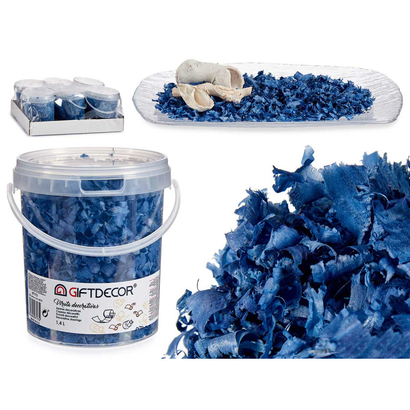 DARK BLUE DECORATIVE SHAVING TIN 