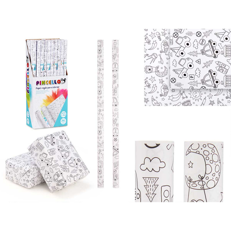 PAPEL PRESENTE 0,70X2M EXTRATERRESTER E VEICULOS  