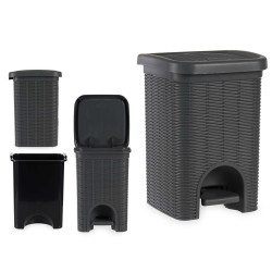 PAPELERA ELEGANCE GR 20L GRIS