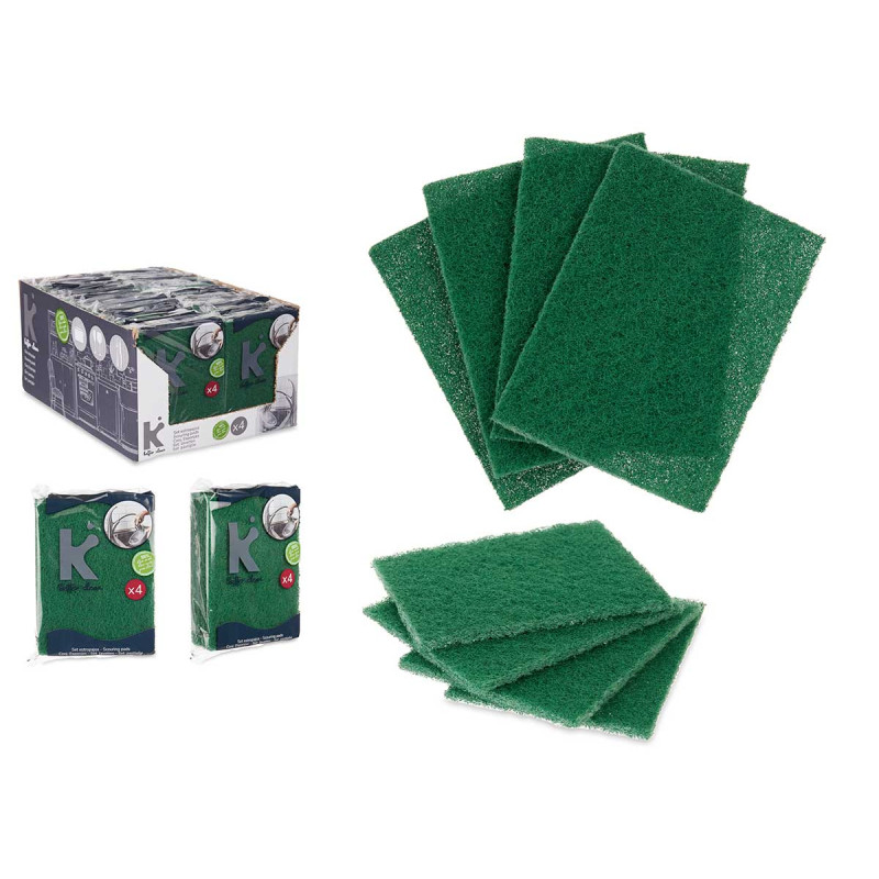 SET 4 SPUGNE EXTRA FIBRA VERDI