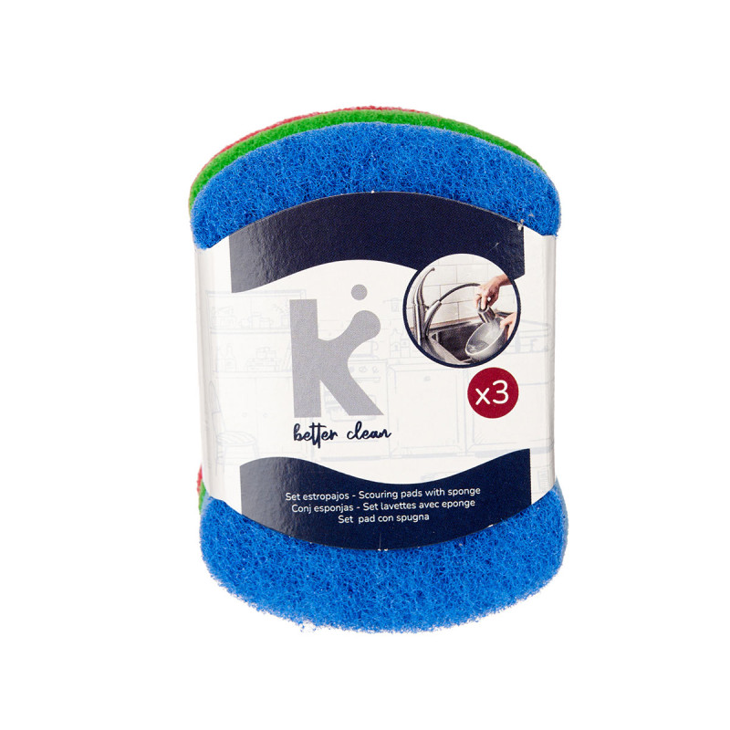 SET 3 MINI SPUGNE CON PAGLIETTA