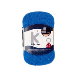 SET 2 VITROCERAMIC SCOURING PADS WITH SPONGE