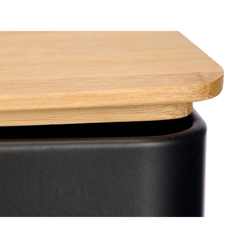 SCATOLA PANE TAPPO BAMBU NERA