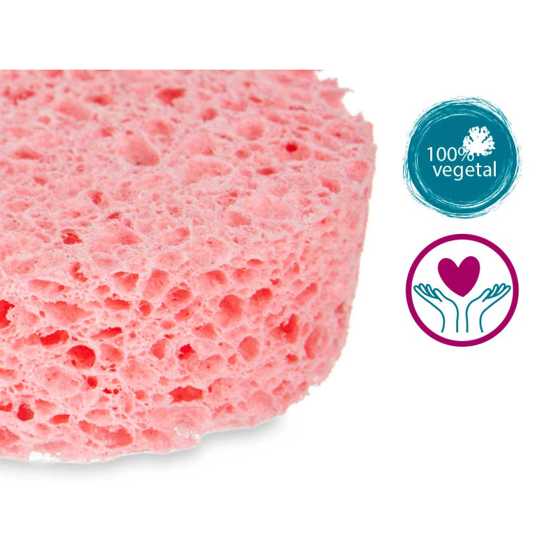 VEGETAL BATH SPONGE ASSORT 3 COLOURS