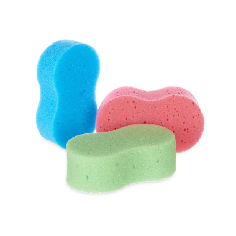 SET 3 SPUGNE DA BAGNO MORBIDE 3 COLORI