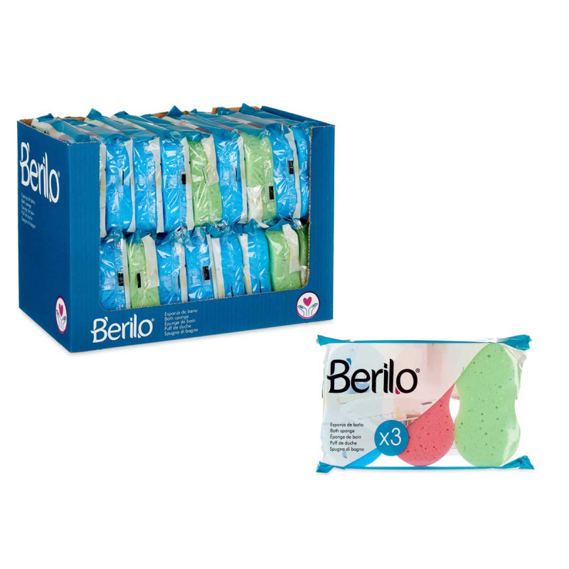 SET 3 SPUGNE DA BAGNO MORBIDE 3 COLORI