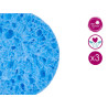 SET 3 MAKE UP REMOVER SPONGES ASSORT 3 COLOURS
