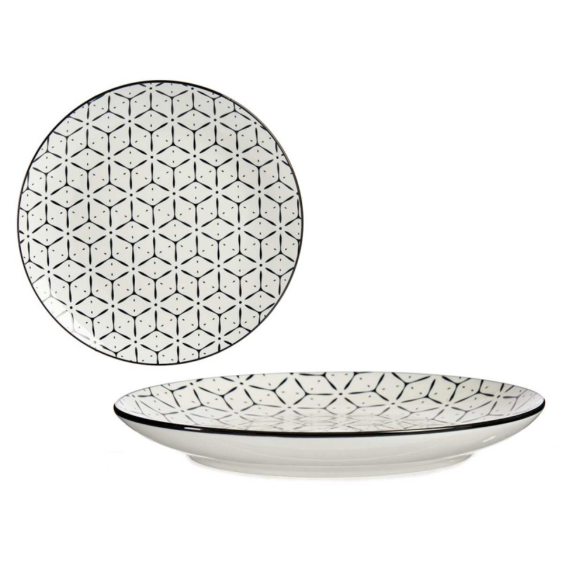 ASSIETTE PLATE 24CM GREC NOIR