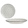 ASSIETTE PLATE 24CM GREC NOIR