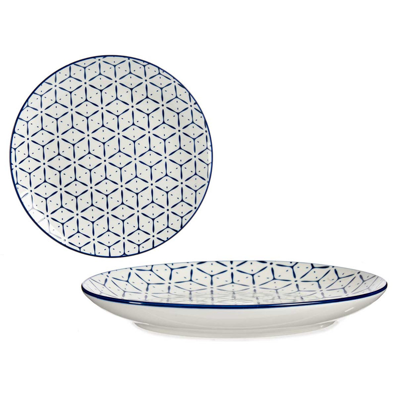 ASSIETTE PLATE 24CM GREC BLEU