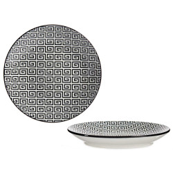 PIATTO DOLCE 20CM GEOMETRICO NERO
