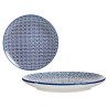 PLATO LLANO 24CM GEOMETRICO AZUL