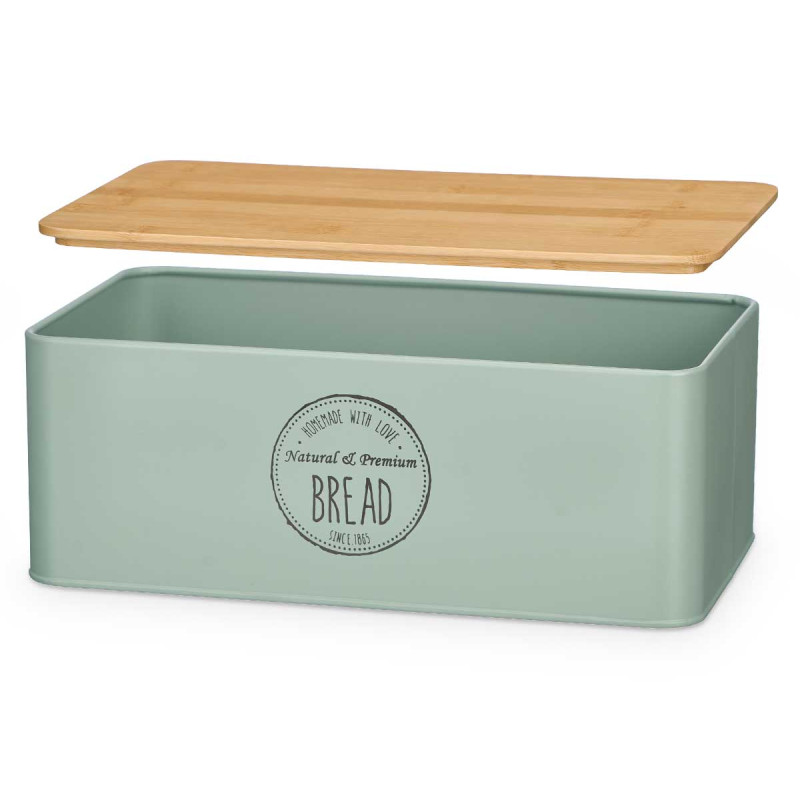 SCATOLA PANE TAPPO BAMBU VERDE MENTA
