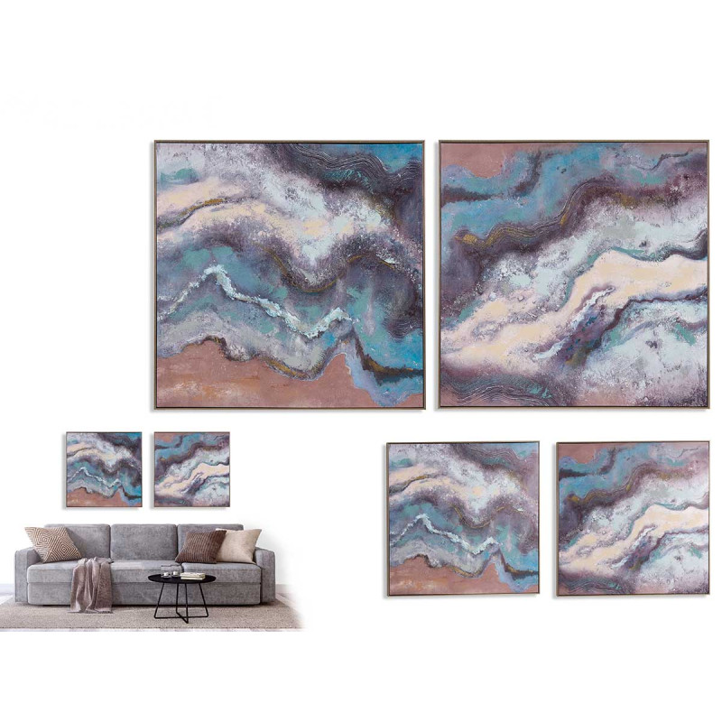 ASSORT 2 CANVAS MARBLE BLUE AND GOLD 