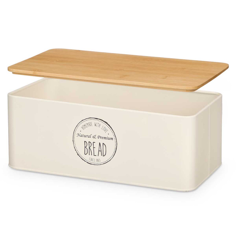SCATOLA PANE TAPPO BAMBU CREMA