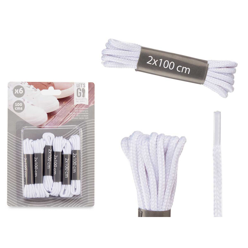6 CORDONS BLANCS 100CM