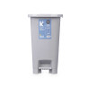 POUBELLE À PÉDALE 25L GRIS