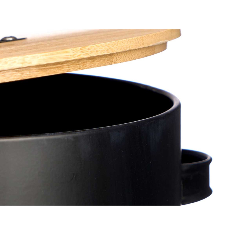 CONTENITORE PER PATATE TAPPO BAMBU NERO