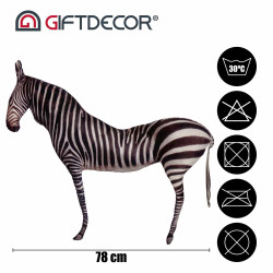 CUSCINO SILUETTE ZEBRA 78CM LUNGO