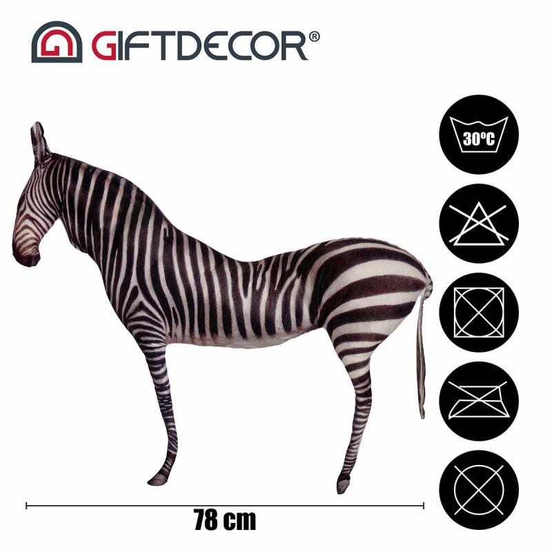 CUSCINO SILUETTE ZEBRA 78CM LUNGO