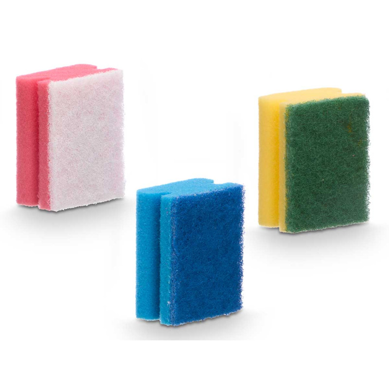 SET 3 SPUGNETTE TRIPLO USO ASSORTITE