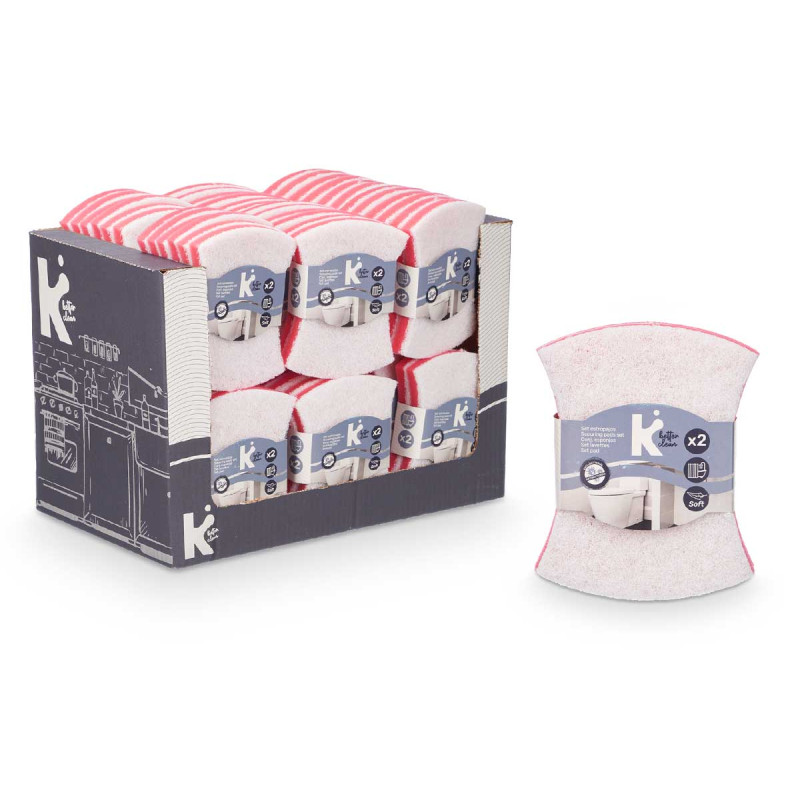 SET 2 TAMPONS RÉCURER POUR LE BAIN DOUX