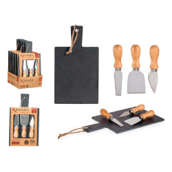 TABLA QUESOS PIZARRA CON 3 CUCHILLOS