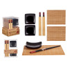 SET 6 BLACK BAMBU AND CERAMIC SUSHI PIECES 