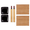 SET SUSHI CERAMICA BAMBÙ NERO 6 PEZZI
