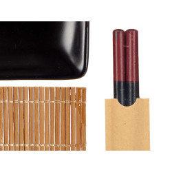 SET SUSHI CERAMICA BAMBÙ NERO 6 PEZZI