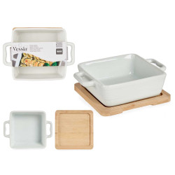 VASSOIO QUADRATO CON BASE BAMBÙ