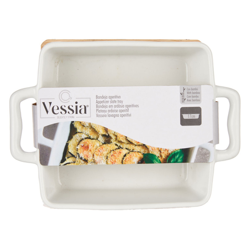 VASSOIO QUADRATO CON BASE BAMBÙ