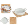 BANDEJA REDONDA COM BASE BAMBU 12,5CM 