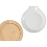 BANDEJA  APERITIVOS EM CERAMICA COM COLHER E BASE 
