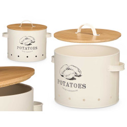 POTATO KEEPER BAMBOO LID CREAM