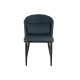 FAUTEUIL BLEU DOSSIER ROND AVEC COUSSIN 