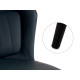 FAUTEUIL BLEU DOSSIER ROND AVEC COUSSIN 