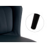 FAUTEUIL BLEU DOSSIER ROND AVEC COUSSIN 