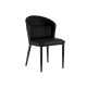 SILLON NEGRO RESPALDO REDONDO CON COJIN