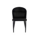 FAUTEUIL NOIR DOSSIER ROND AVEC COUSSIN