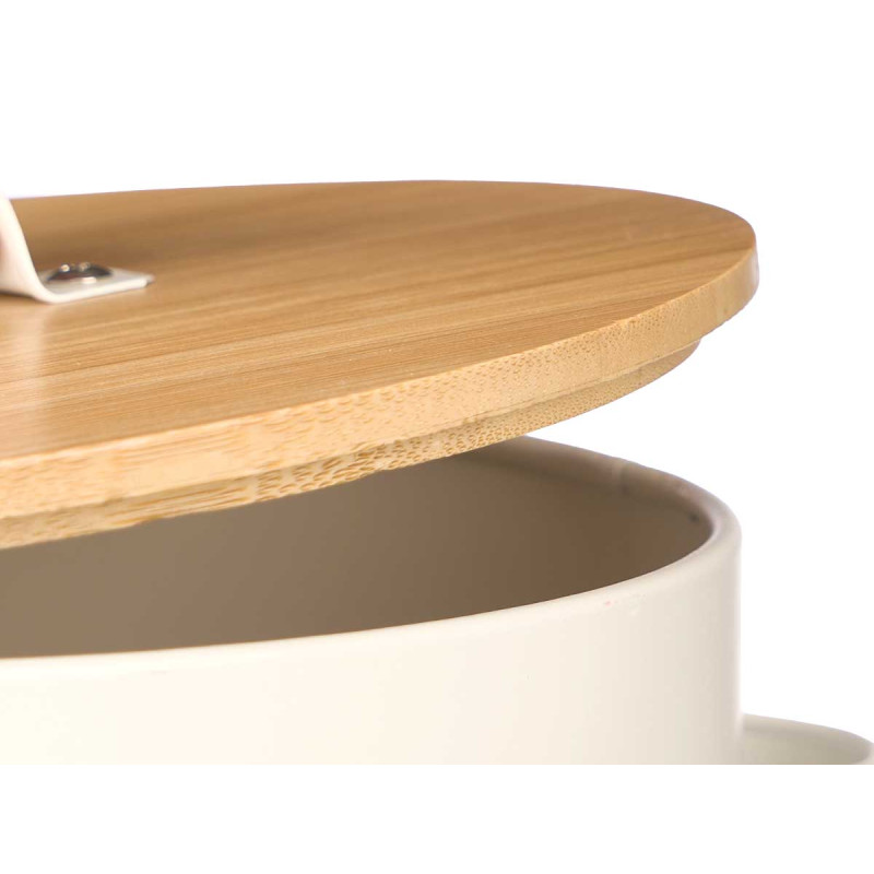 CONTENITORE PER PATATE TAPPO BAMBU CREMA